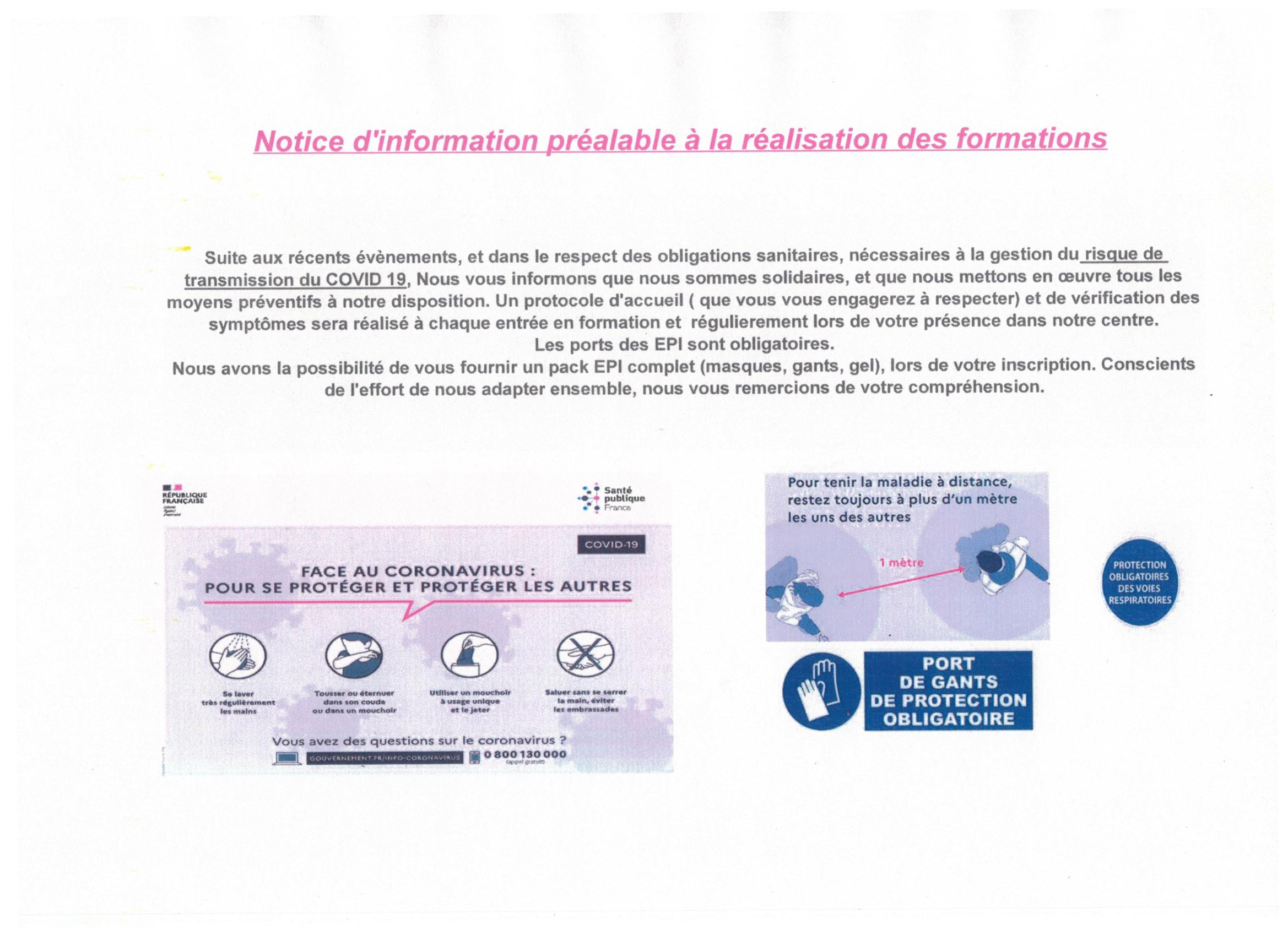 Prevention - Information - CACES Bordeaux - COVID-19